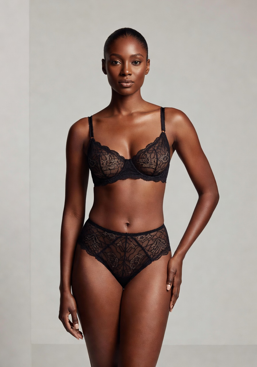 Elegant Black Lace Set